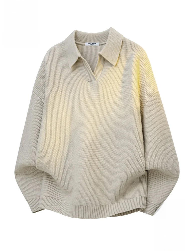 

PaulFrank Lazy Monkey Japanese Sle Knitted Sweater Men's Autumn New Warm Loose Casual Collar Sweater Comfortable Polyester ...