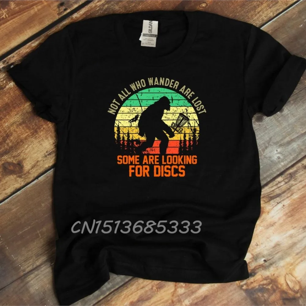 Not All Who Wander Lost Bigfoot Vintage T-shirts Wrestling Mom Tshirt Female Retro Tee Can Read This Shirt Unisex Print Tops