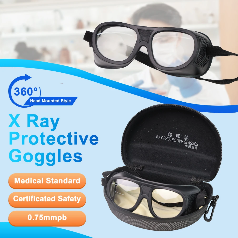 Genuine Nuclear Radiation Protective 0.5/0.75mmpb Lead Glasses X-ray Gamma Ray Protection Sports Type Lead Spectacles