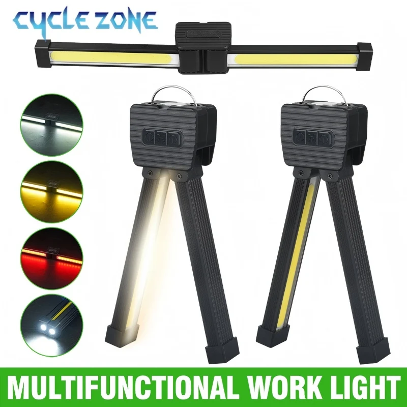 مصباح LED محمول قابل للطي متعدد الوظائف مغناطيس قوي COB ضوء العمل TYPE-C ضوء الطوارئ القابل لإعادة الشحن لإصلاح السيارات #6