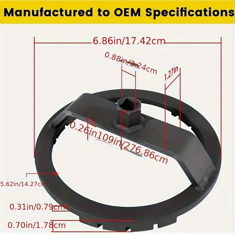 Fuel Tank Cap Wrench 100-170mm Fuel Pump Sender Lock Ring Tool Multifunctional Adjustable Wrench Universal Fuel Tank Cap Removal Tool Three-jaw Right Angle Wrench Tool