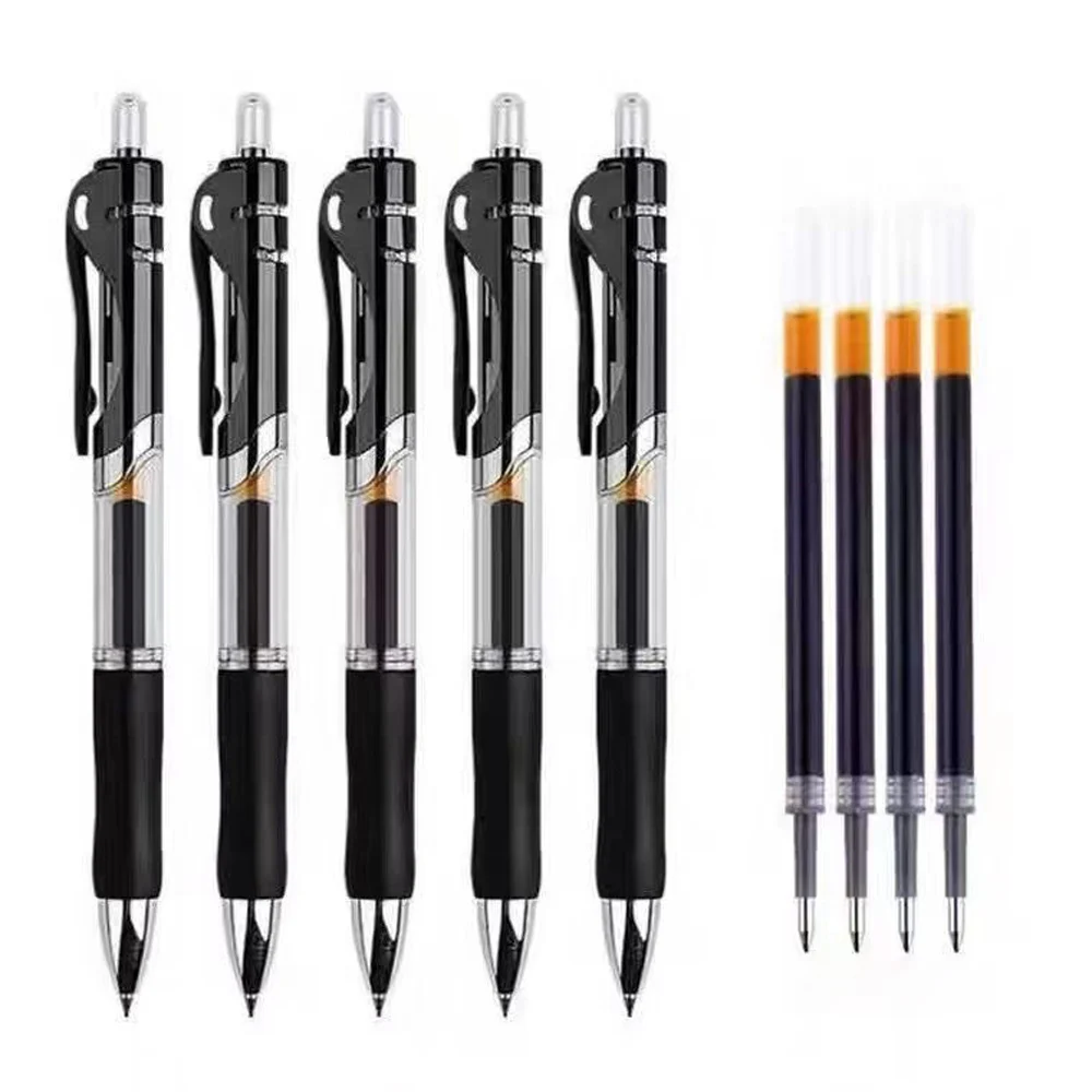 

1P Sign Pen 0.5mm Black Ink Gel Pens Colored Aesthetic Stationery Pen Supplies Ballpoint & Office Pencils Writing Scho Click Pen
