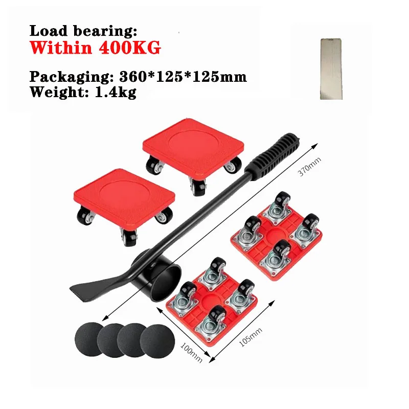 150KG-1300KG Heavy Furniture Mover Tool Set Transport Lifting Heavy Stuffs Moving With Lifter Wheel Roller Bar Device Hand Tools