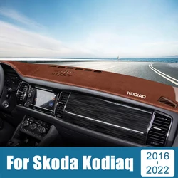 For Skoda Kodiaq 2016 2017 2018 2019 2020 2021 2022 Car Dashboard Cover Avoid Light Pad Sun Shade Anti-UV Carpets Non-Slip Mat