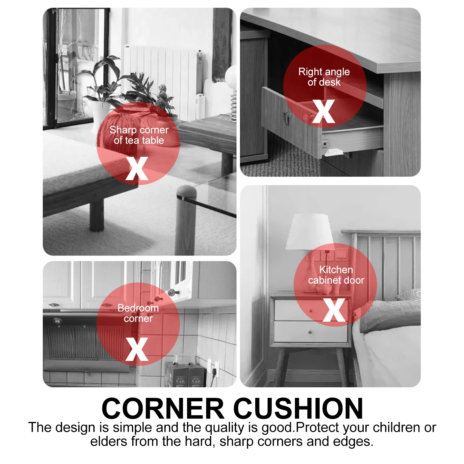

100pcs Corner Protectors Box Edge Bumper Plastic Cover For Furniture Door Panels Cabinet Artworks Transport Reusable Black Hard