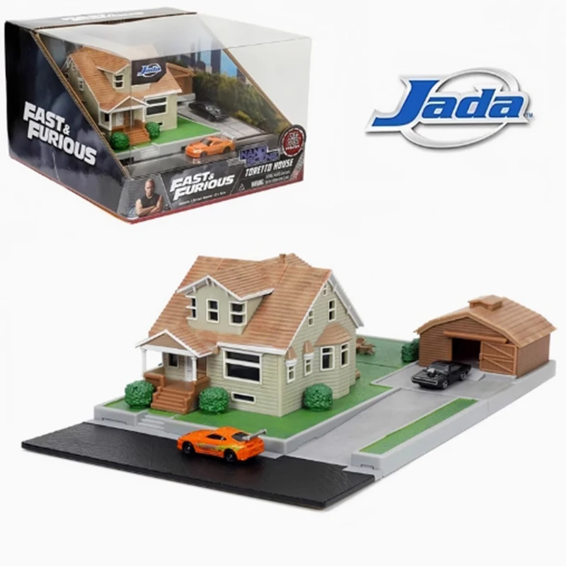 

Jada масштаб 1:128 бразильская жилая вилла/миниатюрное кафе (с моделью автомобиля) сцена с легкой моделью автомобиля дисплей/подарки