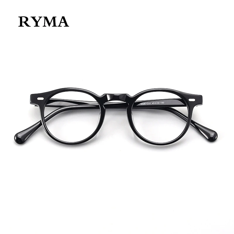 

Vintage Optical Acetate Glasses Frame Eyeglasses Gregory Peck Style Reading Glasses Women Men Round Frames Prescription Eyewear