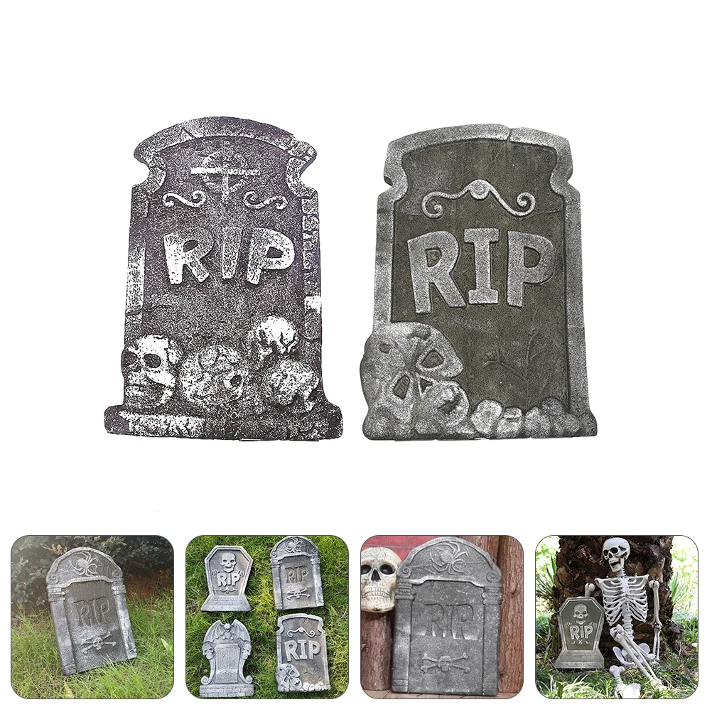 Halloween Tombstone Craft Yard Tombstones Props Ornaments Decor Decoration Froth Prank Decorations