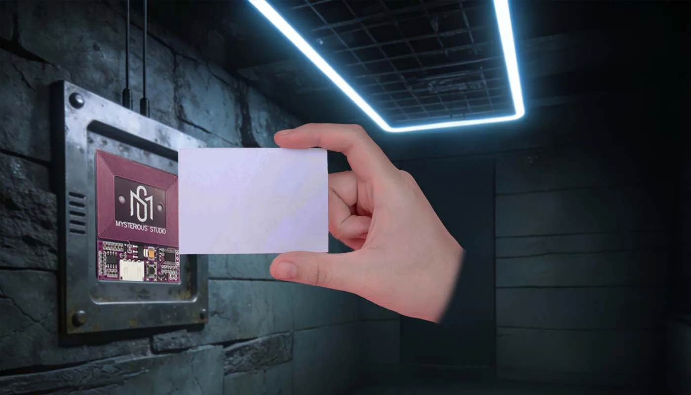 Mystery Studio Escape Room Requisiten RFID. Legen Sie die RFID-Karte auf den richtigen Sensor zur Entsperrung der Version Without 1987 Superb an – Detail 3