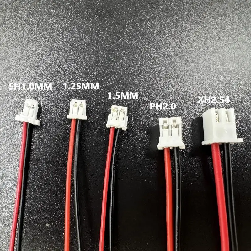10 قطعة/المجموعة Jst موصل 2Pin Jst SH1.0mm/1.25 مللي متر/ZH1.5mm/PH2.0/XH2.54 محطات العقص مع كابل الأسلاك النحاسية PH2.0 موصلات