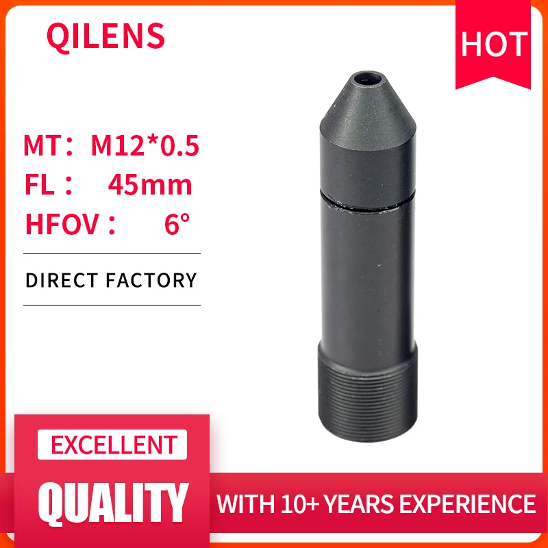 

QILENS M12 FL 45mm Board Lens for CCTV Security IP Camera Aperture Mount Long Viewing Distance
