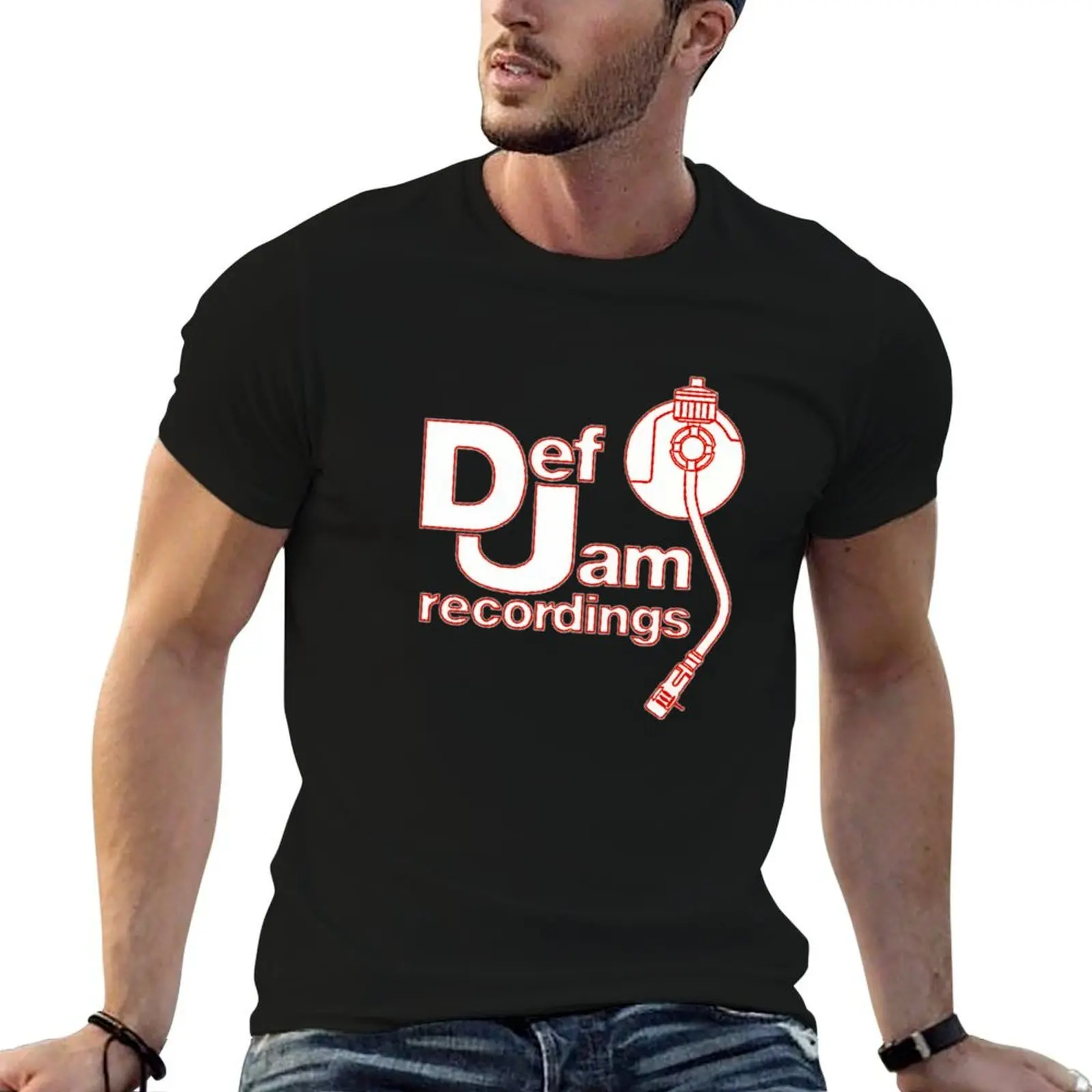 

Def Jam Red White Summer Vibe T-Shirt t shirt for man 100 percent cotton t shirts for man cotton soft T-Shirt