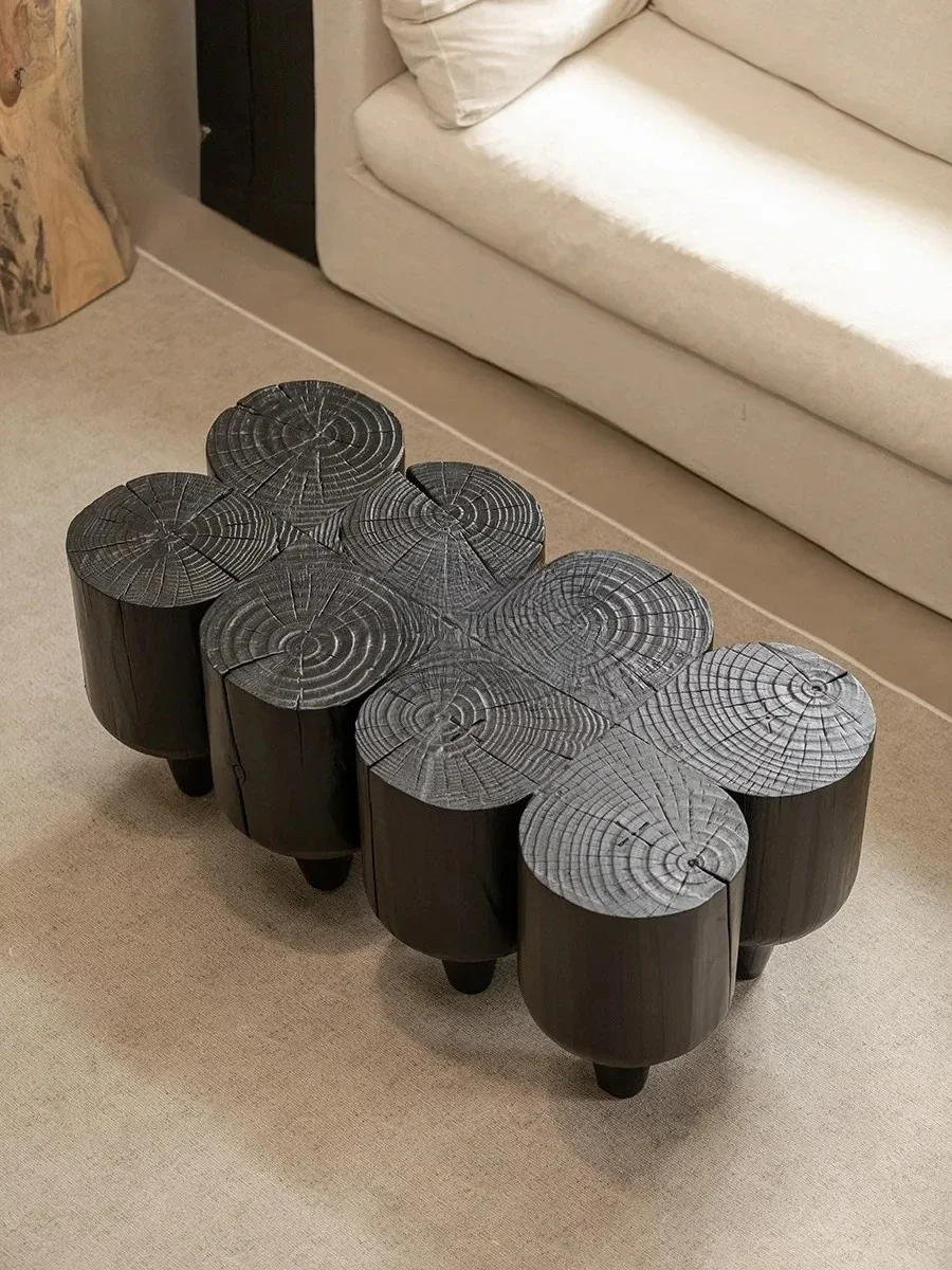 

A Petal coffee table wooden tea table B & B sofa edge table original
