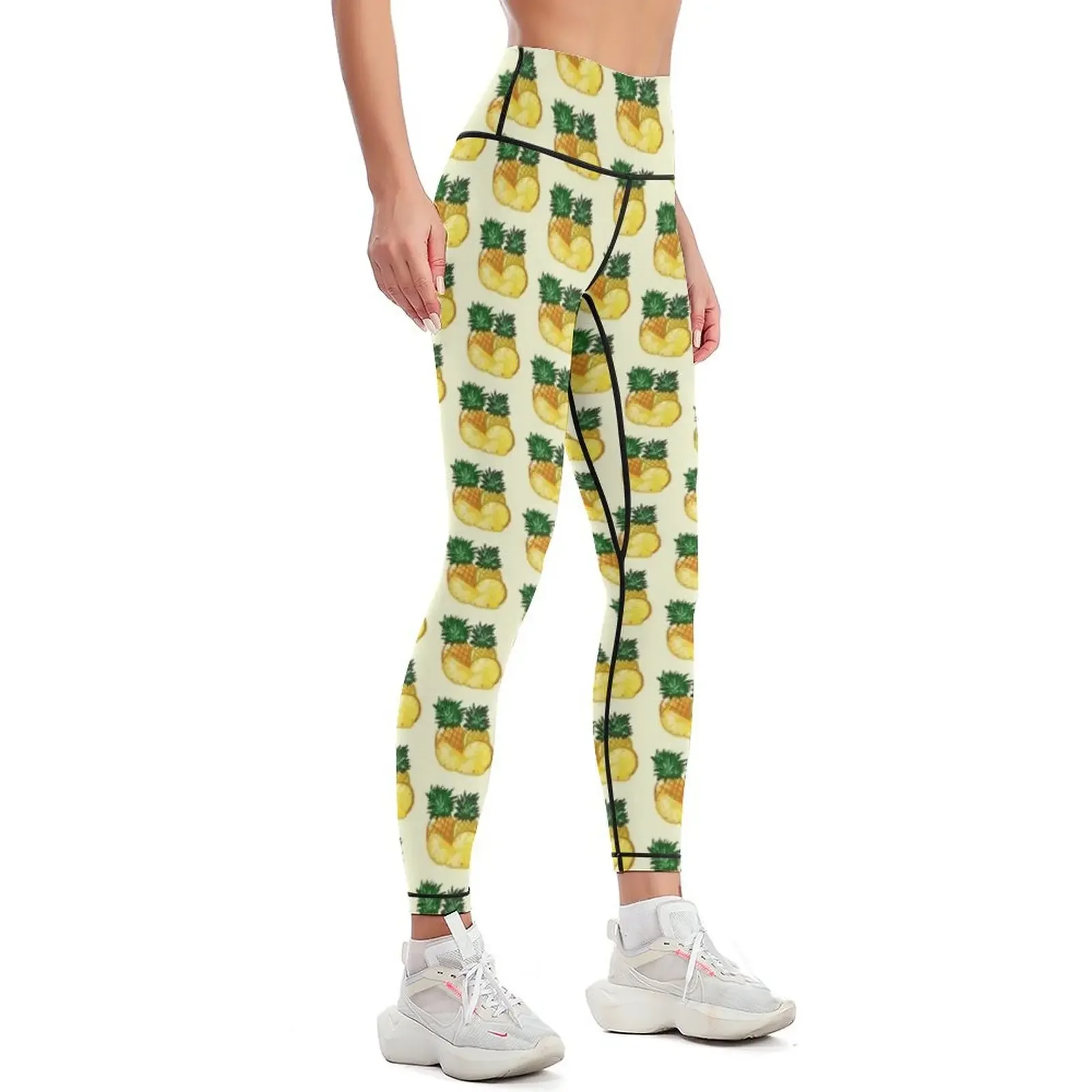 Shiny Pineapples Leggings Women's high waist leggins push up woman sports for legging gym Womens Leggings