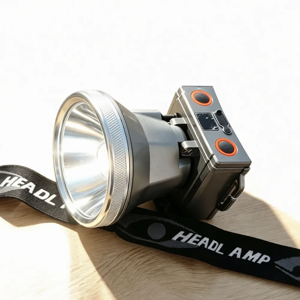 Adjustable LED Laser Headlight Dual Source High Lumen Head Lamp Powerful Flashlight For Outdoor Mining Cycling Adventure Trip