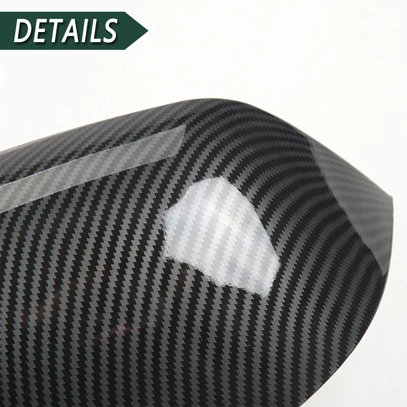 ل تسلا نموذج Y 2019-2023 الجانب مرآة الرؤية الخلفية غطاء أسود ألياف الكربون نظرة ABS مرآة حماية الديكور الإسكان غطاء #4