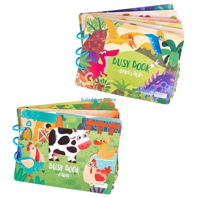 كتاب مرئي قابل لإعادة الاستخدام مع ملصق دعائم تعليمية محمولة لرياض الأطفال 62CF #1