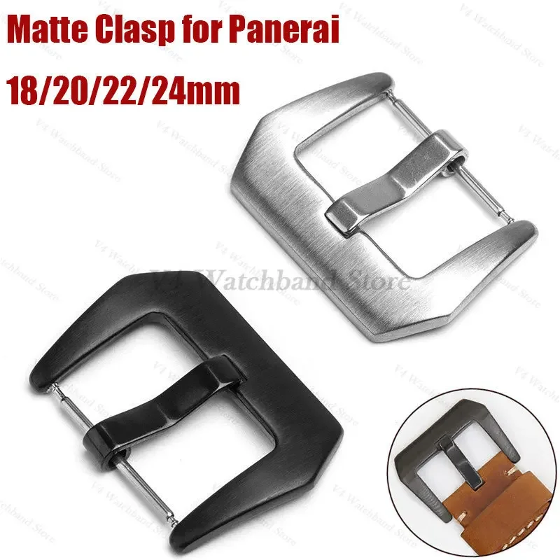 Brushed Solid Buckle Matte Watch Clasp for Panerai Watch Band Buckle 18mm 20mm 22mm 24mm Stainless Steel Watch Needle Buckles