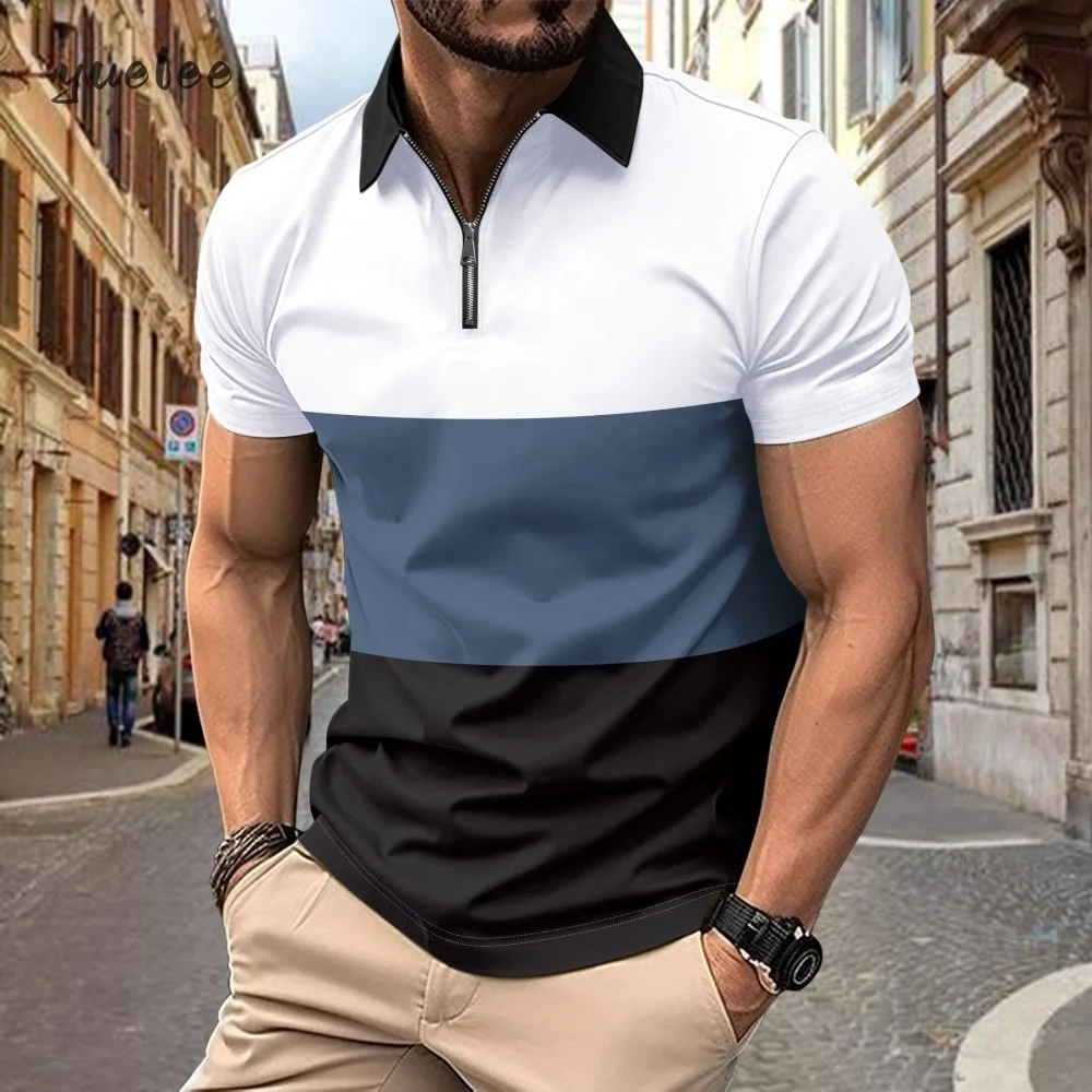 

3D Printed Men's Polo Short Sleeved Fashion Large Size Breathable Men's Top Trendy Sports Men's Clothing Casual Men's Polo Shirt
