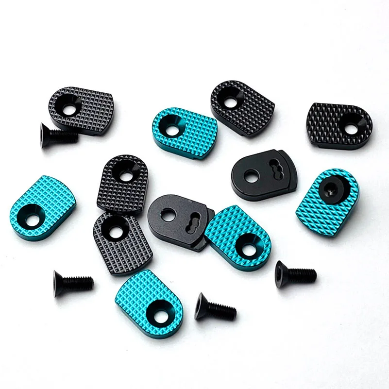 5 Sets/lot Custom CZ Shadow 2 Aluminum Mag Release Button DIY Making Repair Replacement Accessories Parts Rhombus Square Pattern