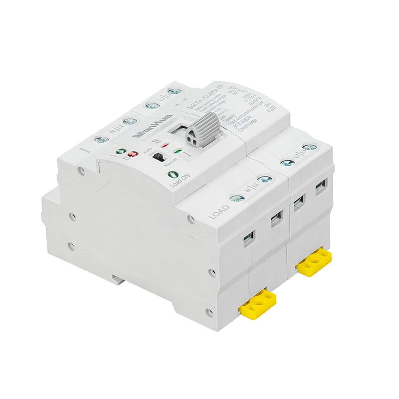 ManHua MES1-63NS/4P AC 400V 63A 4 Poles Mini Household ATS Dual Power Automatic Transfer Switch for Home Use Pc Class