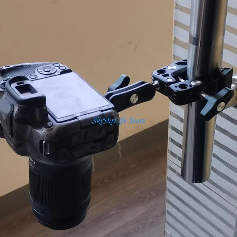 

E65E Super Clamp Mount with 360degree Adjustable Mini Ball Head Arm 1/4 Screw