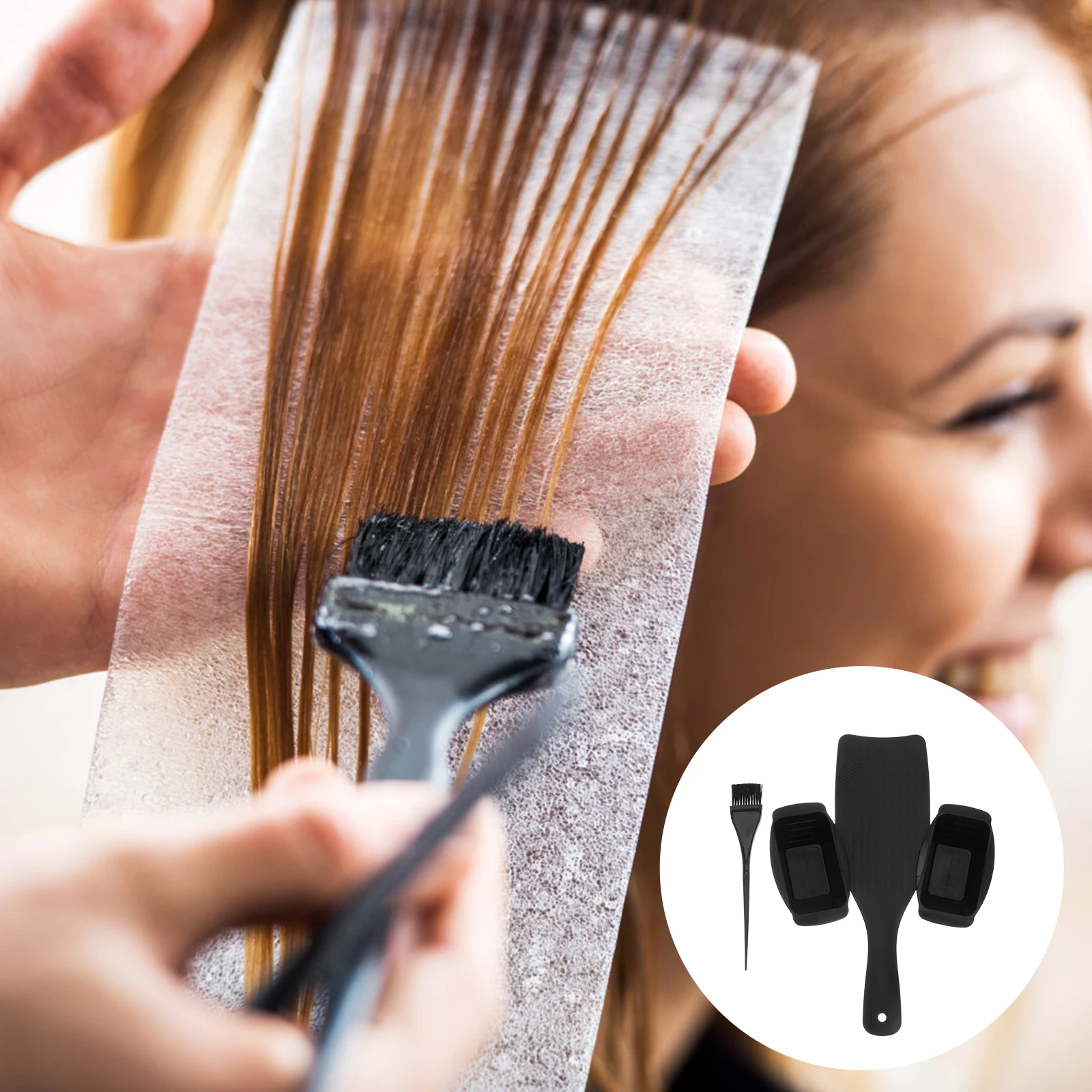 

1set Color Board Highlighting Stylist Tool Dyeing Foil Boards Salon Home Use Curved Design Comfort Handle Easy Coloring For Long