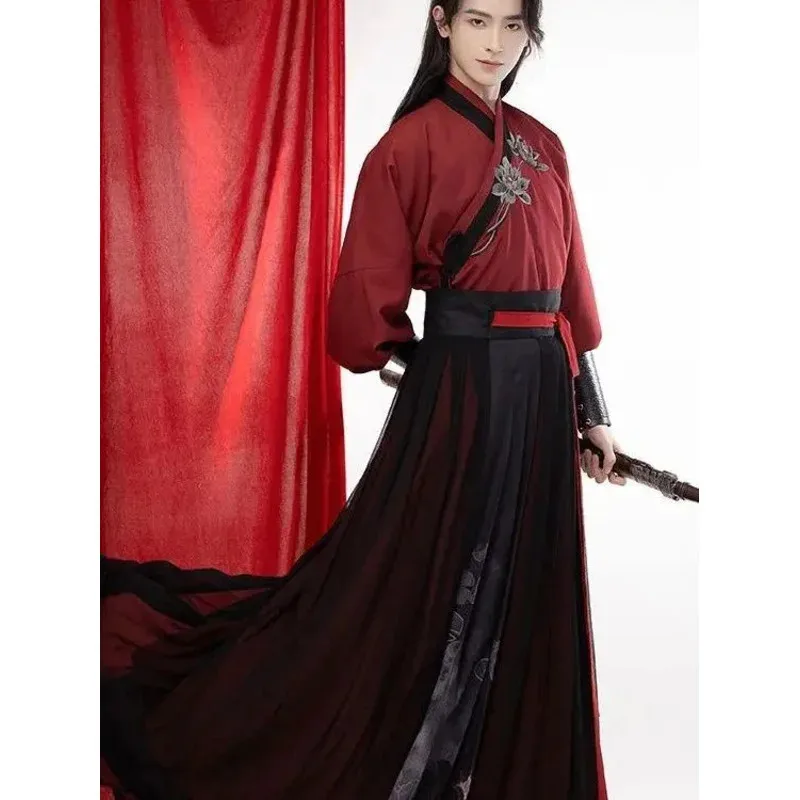 111 www ملابس هانفو الصينية للرجال فنون الدفاع عن النفس نمط التطريز الملابس Chivalrous الباحث Weijin سلالة زي #4