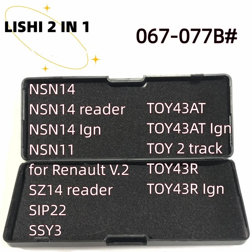 Lishi 2 w 1 MAZ24 dla NE72 MIT8 MIT11 NSN14 MAZ24 ign FO38 NSN11 CH1 DW05 NE66 meign LiShi 2 w1 narzędzia ślusarskie