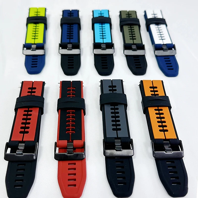 22mm Watch Strap Band For Garmin Forerunner 255M 965 265 745 Sport Silicone Bracelet Huawei GT Runner 46mm Smart Watch Wristband