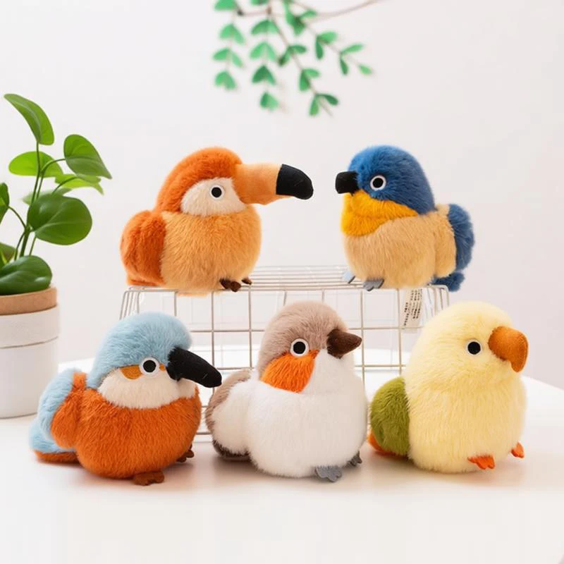 

Милая плюшевая игрушка-птичка: мягкая кукла-белоносик, дятел, воробей, плюшевая игрушка в виде птицы, тукан, подарок на день рождения для девочки