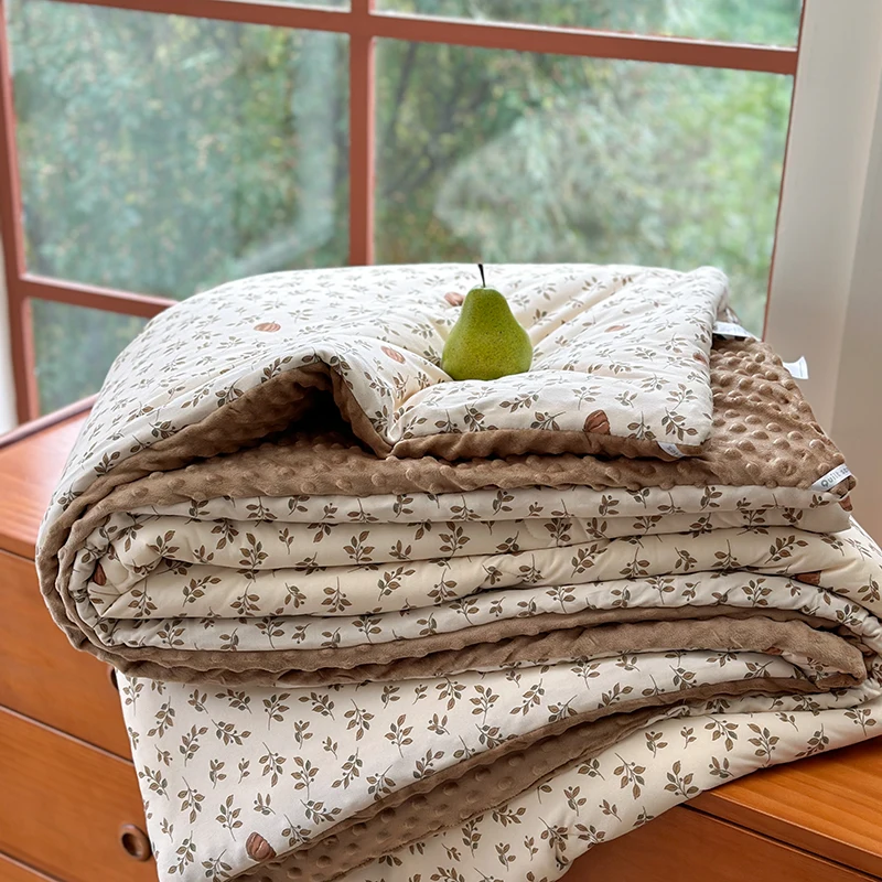 

Мягкое вязаное бархатное одеяло-мешок для малышей, зимнее, моющееся, с наполнителем из полиэфирного волокна, без необходимости использования чехла, для студенческого общежития