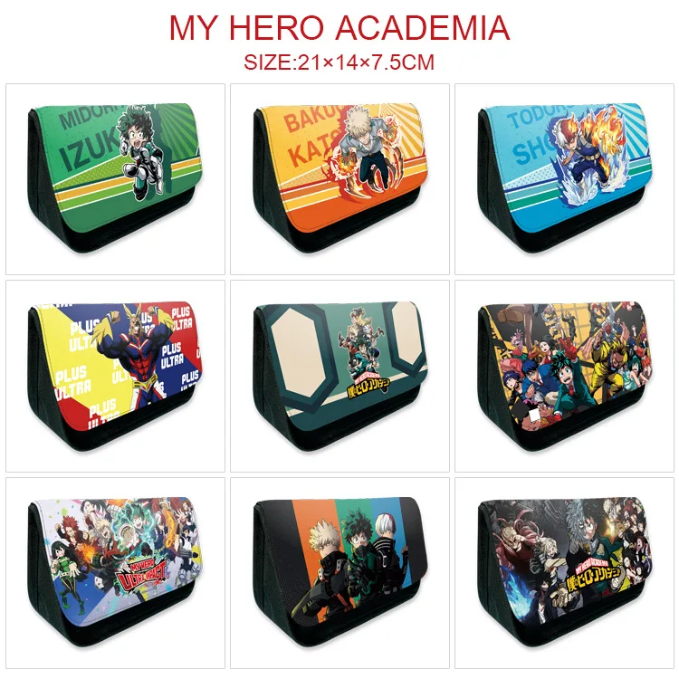 My Hero Academia Animation Derivative Pencil Case Student Supplies  Cartoon Zipper Pencil Pouch Male or Female