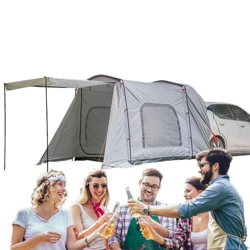 

Tailgate Tent For SUV Sun Shade Shelter Vehicle Tailgate Awning Car Tailgate Tent UV Protection Camping Car Tent For 4-6 Person