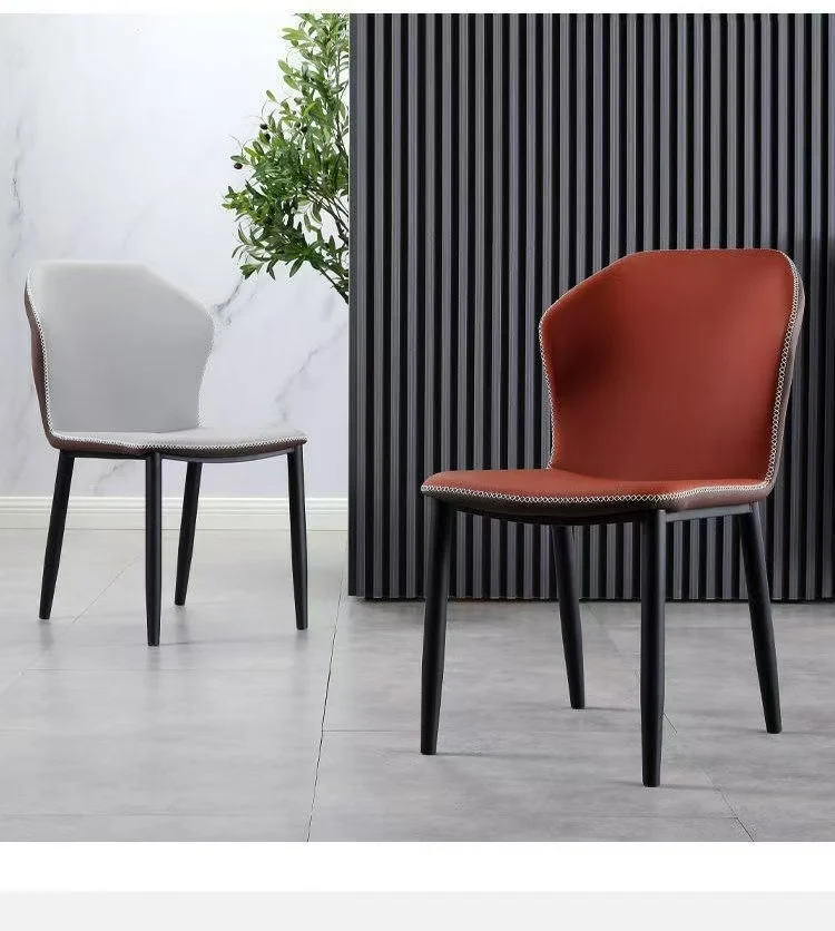 @#2025 Hotel Restaurant Dining Room Cheap PU or Leather Upholstered High Back Dining Chair