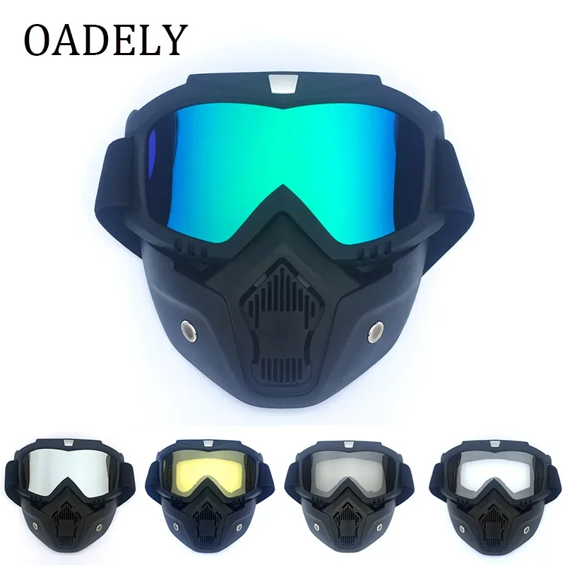 Ski Goggles Personality Retro Half Helmet Mask Off-road Motorcycle Riding Men and Women