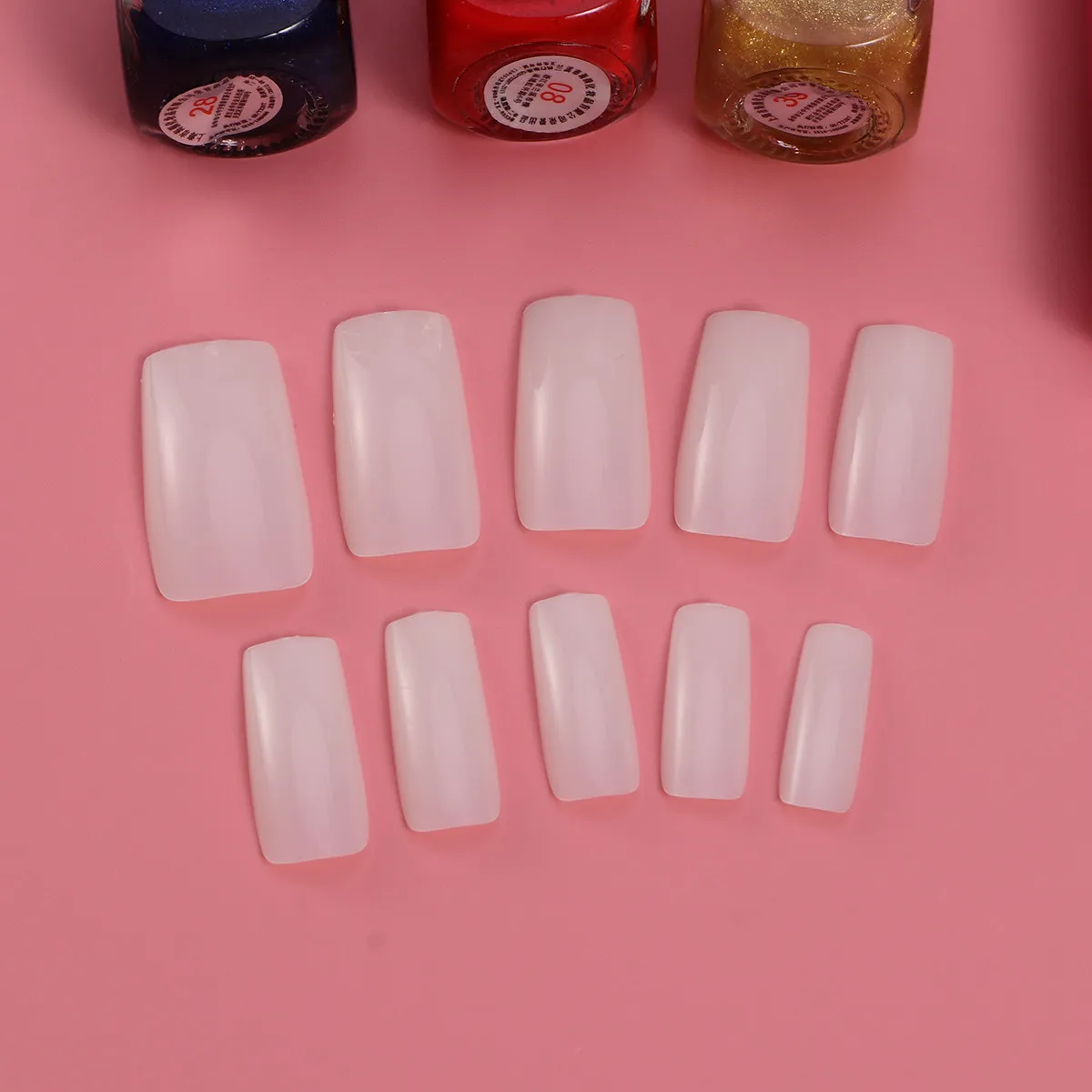 500Pcs Artificial Nail Tips Natural Appearance Transparent False Nails for Professional Learners DIY Nail Art Parties Events