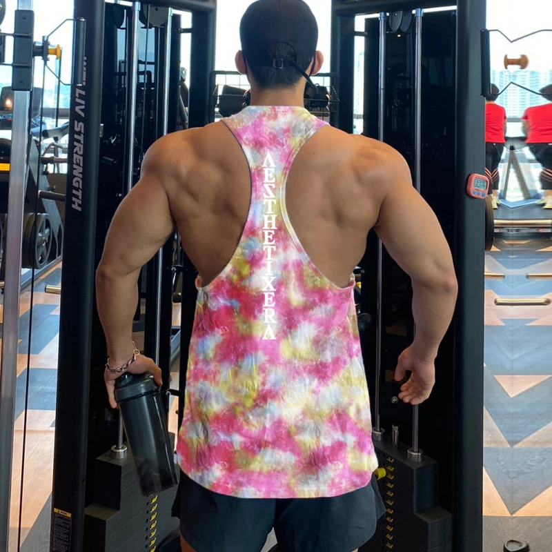 High Quality Workout Sportswear Camouflage Shirt Gym Mens Mesh Breathable Tank Top Vest Muscle Sleeveless Bodybuilding Clothing