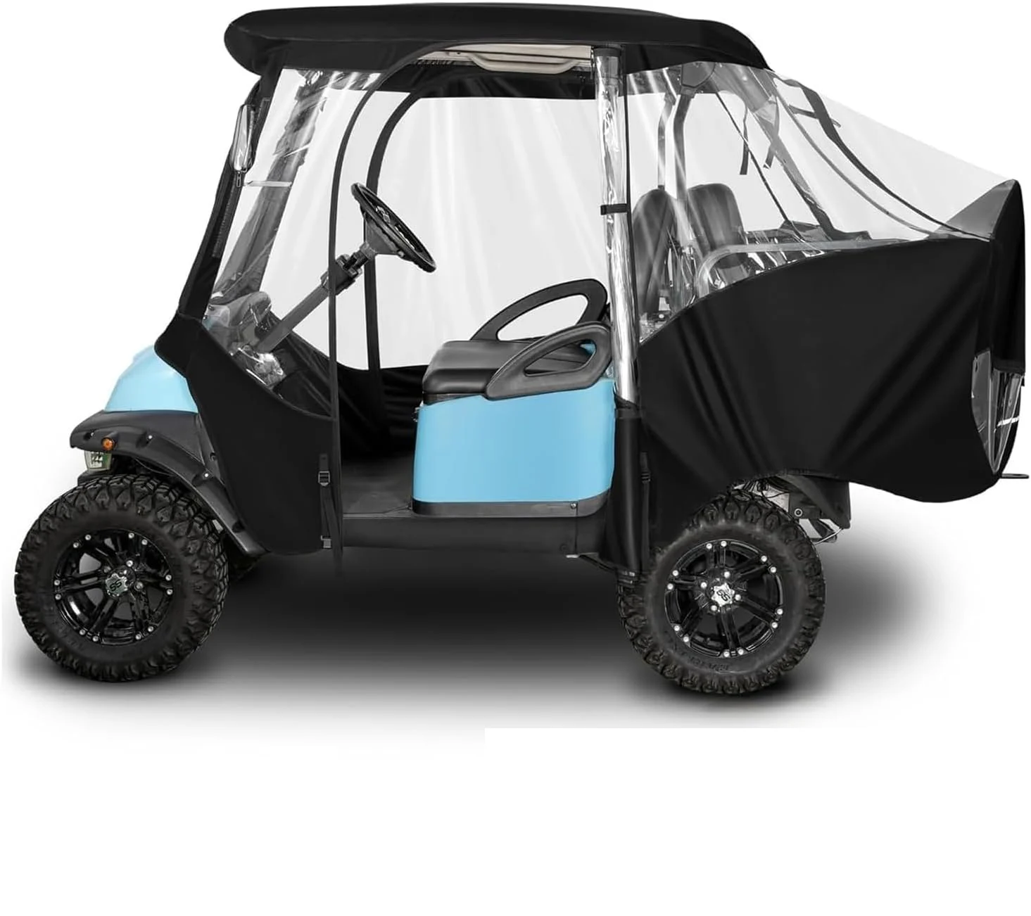 

Golf Cart Enclosure waterproof windproof Rain Cover with 4 Zipped Doors Clear PVC Windows for 4 Passenger Club Car Precedent