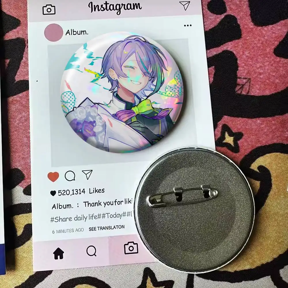 P-Project S-Sekai K-Kamishiro Rui   Laser Badge Applicable For Backpack Clothes Hats Decor Creative Accessories