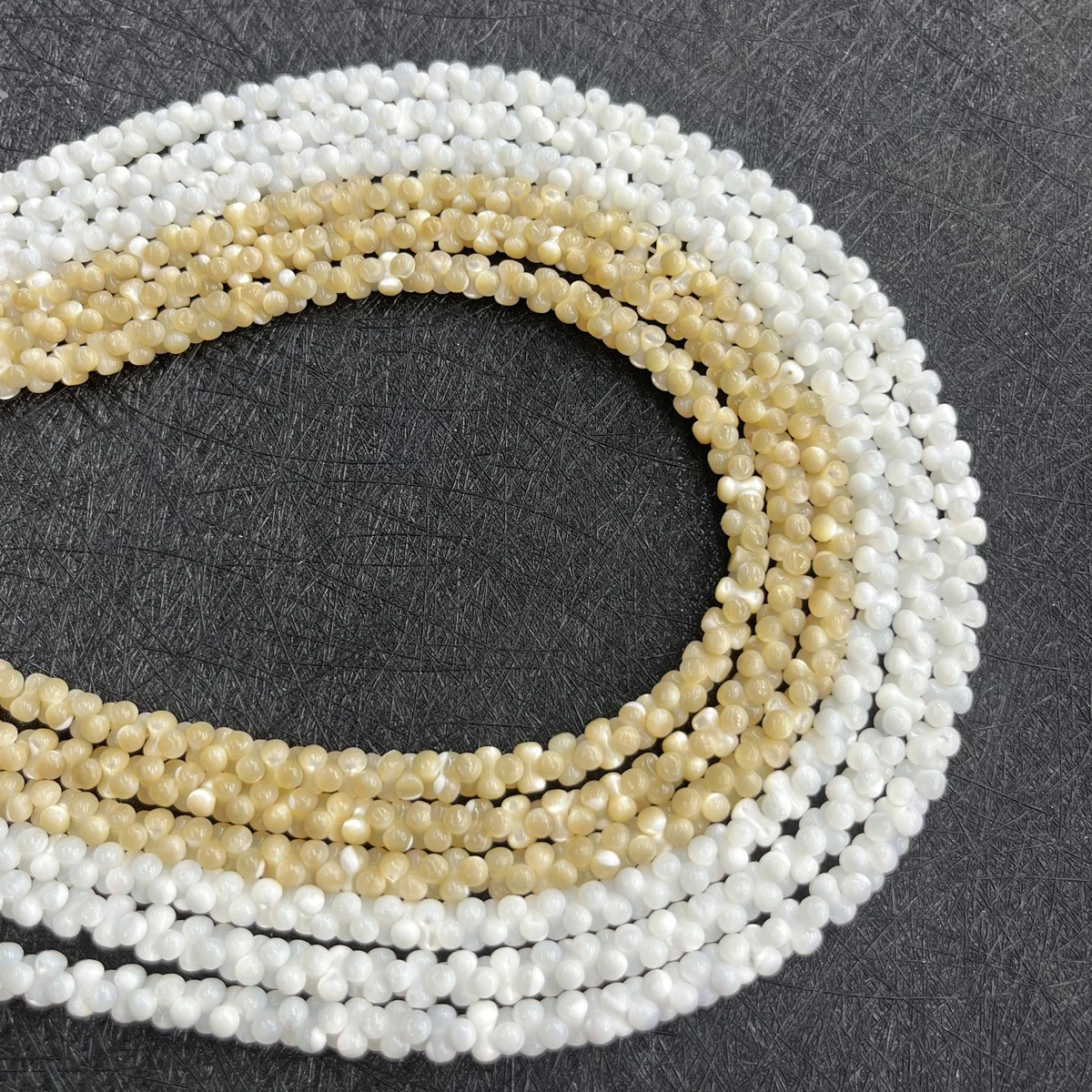 

3x6mm Natural Freshwater Mixed Shell Round Bead White Yellow Jewelry Make DIY Necklace Bracelet Earrings Accessory Wedding Women