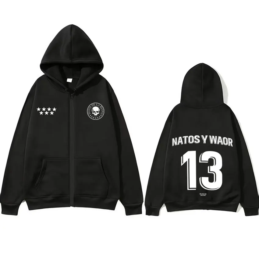 NATOS WAOR Tour العصرية 2025 البوب الجرافيك طباعة سستة هوديس عالية الجودة البلوز Harajuku زمم البلوفرات فضفاضة مريحة للجنسين