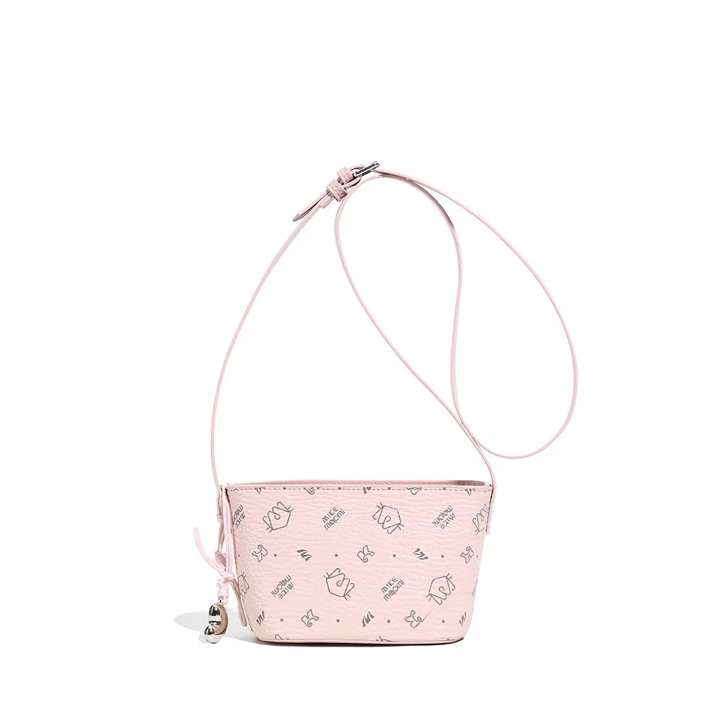 Luksusowa damska mini torebka typu bucket bag na rok 2025, torebka crossbody z geometrycznym wzorem, wielofunkcyjna mała torba z zamkiem błyskawicznym do pracy i podróży.