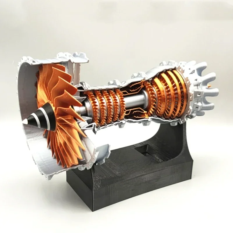 

Mini Turbo Fan Engine Assemble Aircraft Turbofan Engine Model DIY Make Electric Science Experiment Toy - Finished