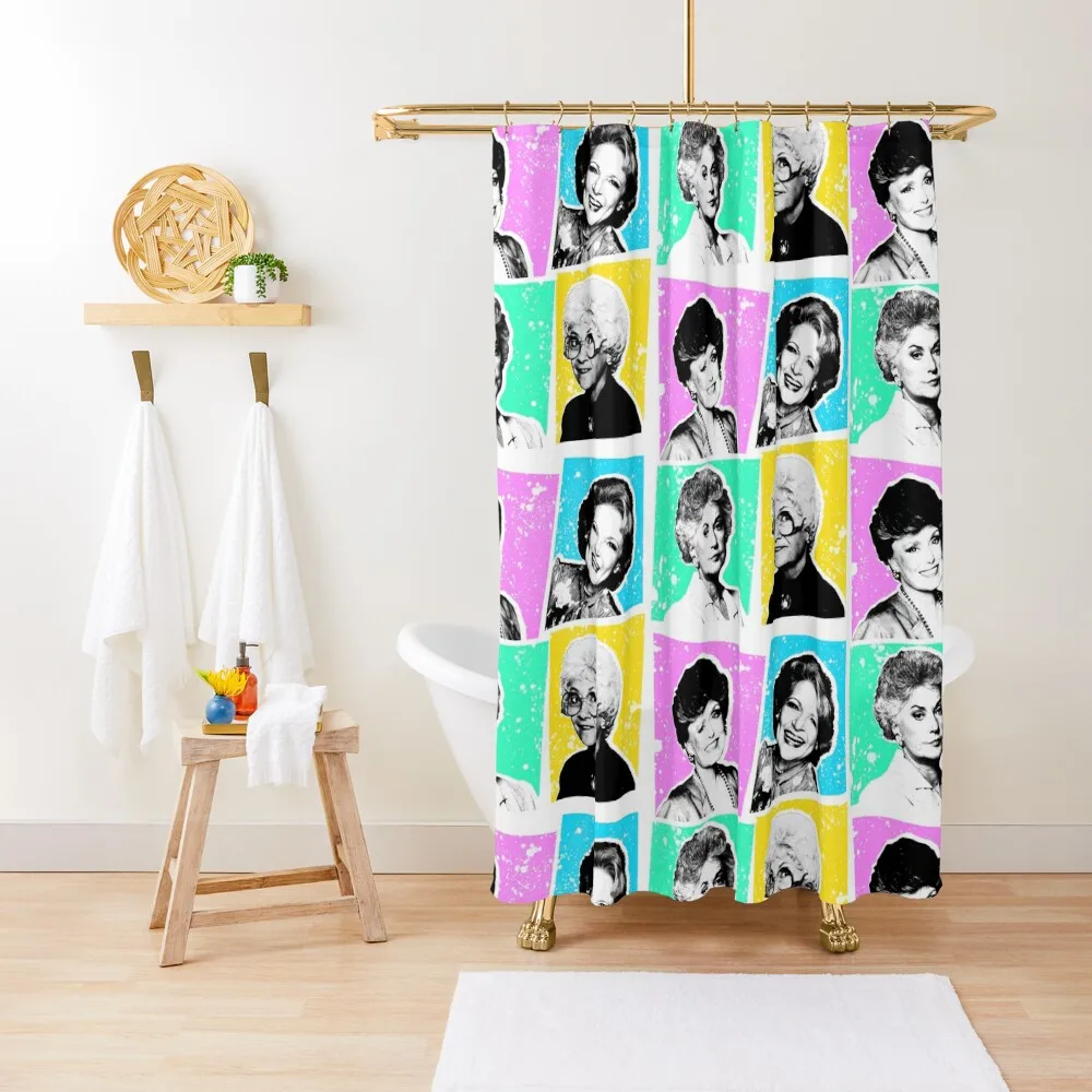 

Golden Girls POP! Shower Curtain Elegant Bathroom Anti-Mold Waterproof Shower Bathroom Fabric Bathroom Shower Set Curtain