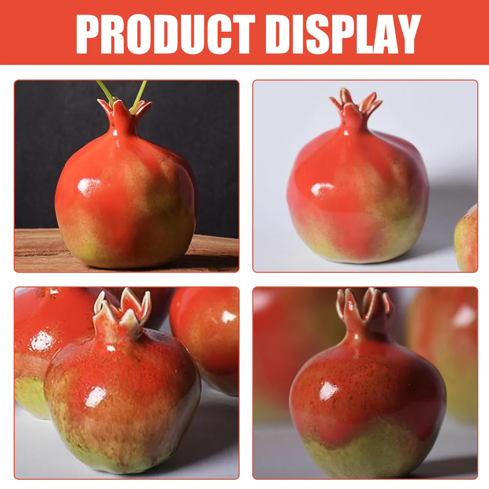 

Ceramic Pomegranate Vase Decorative Flower Holder Perfect Home Bookshelf Tabletop Pomegranate Ceramic Vase Floral Vases