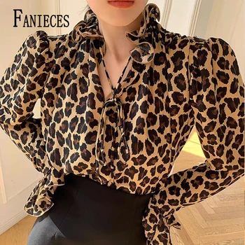 FANIECES 2025, Frühling Trend Vintage Print Frauen Shirt Tops Ins Heiße Mode Schlanke Bluse Langarm Elegante Weibliche Luxus Shirt