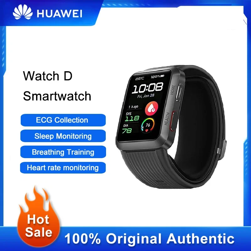 

Huawei Watch D SmartWatch ECG Analysis Blood Pressure Measurement Health Monitoring Sports Bracelet Touch Screen Smart Watch