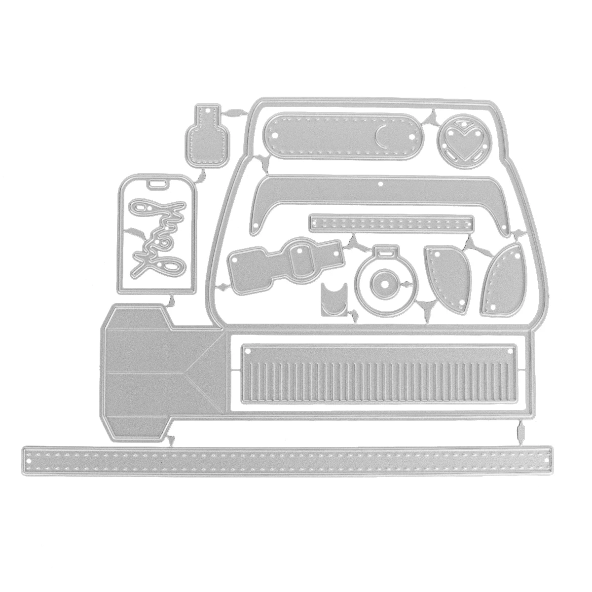 3D-zak Geschenkdoos Liefde Brief Envelop Snijden Dies Stencil Diy Scrapbooking Papier Kaart Sjabloon Vorm Embossing Ambacht