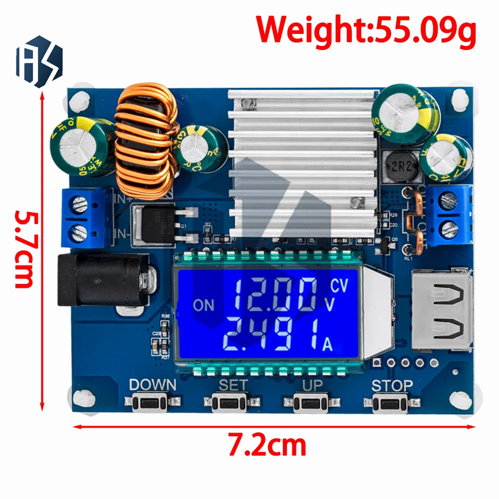 DC-DC DC 5-30V to DC 0.6-30V 4A 35W Step Up/Down Boost Buck CC CV Regulated Adjustable Power Supply Module Solar Charger SK35L